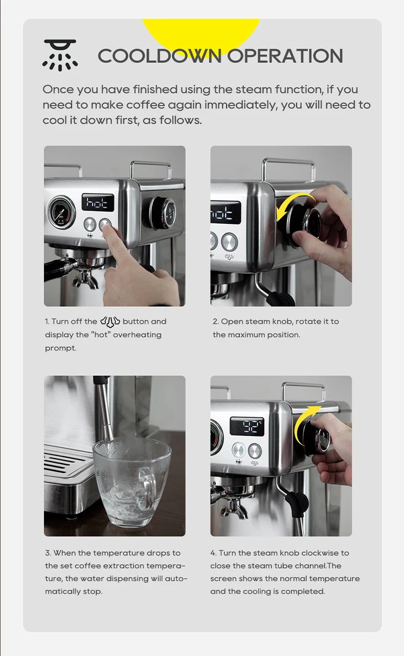 Espresso-Maschine 2025: HiBREW 20Bar Semi-Automatic H10A Temperatur-Einstellbar 58mm Portafilter Professional Barista Collection