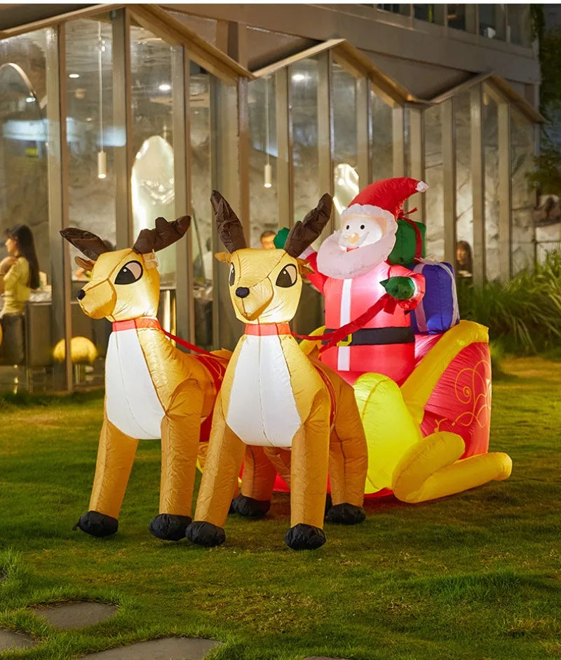 Christmas Inflatable Model,climbing Wall Santa Claus Glowing Inflatable Model, Outdoor Garden Scene Decoration Hanging Ornaments