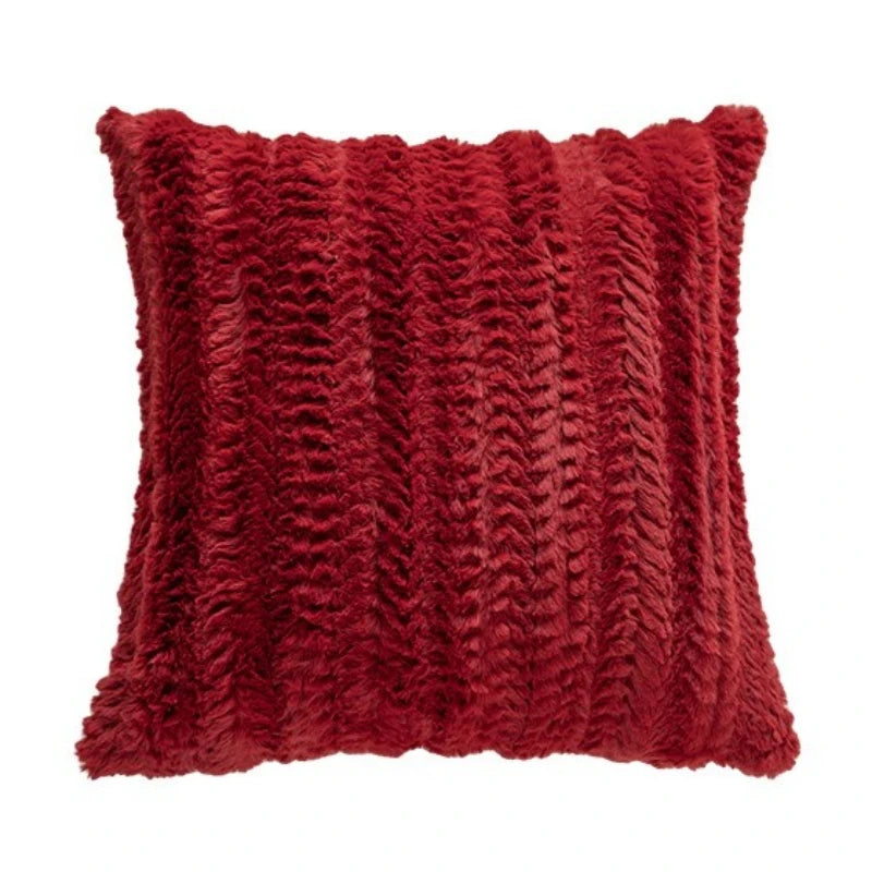 Modern Red Festive Cushion Cover Christmas Party Pillow Cover Decorative Polka Dot Tufted Tassel Velvet Pillowcase Home Decor