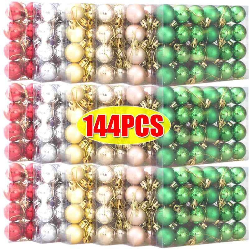 Choice Mini Weihnachtskugeln Set - Inhalt 24 Stück, Ø3 cm, Kunststoff