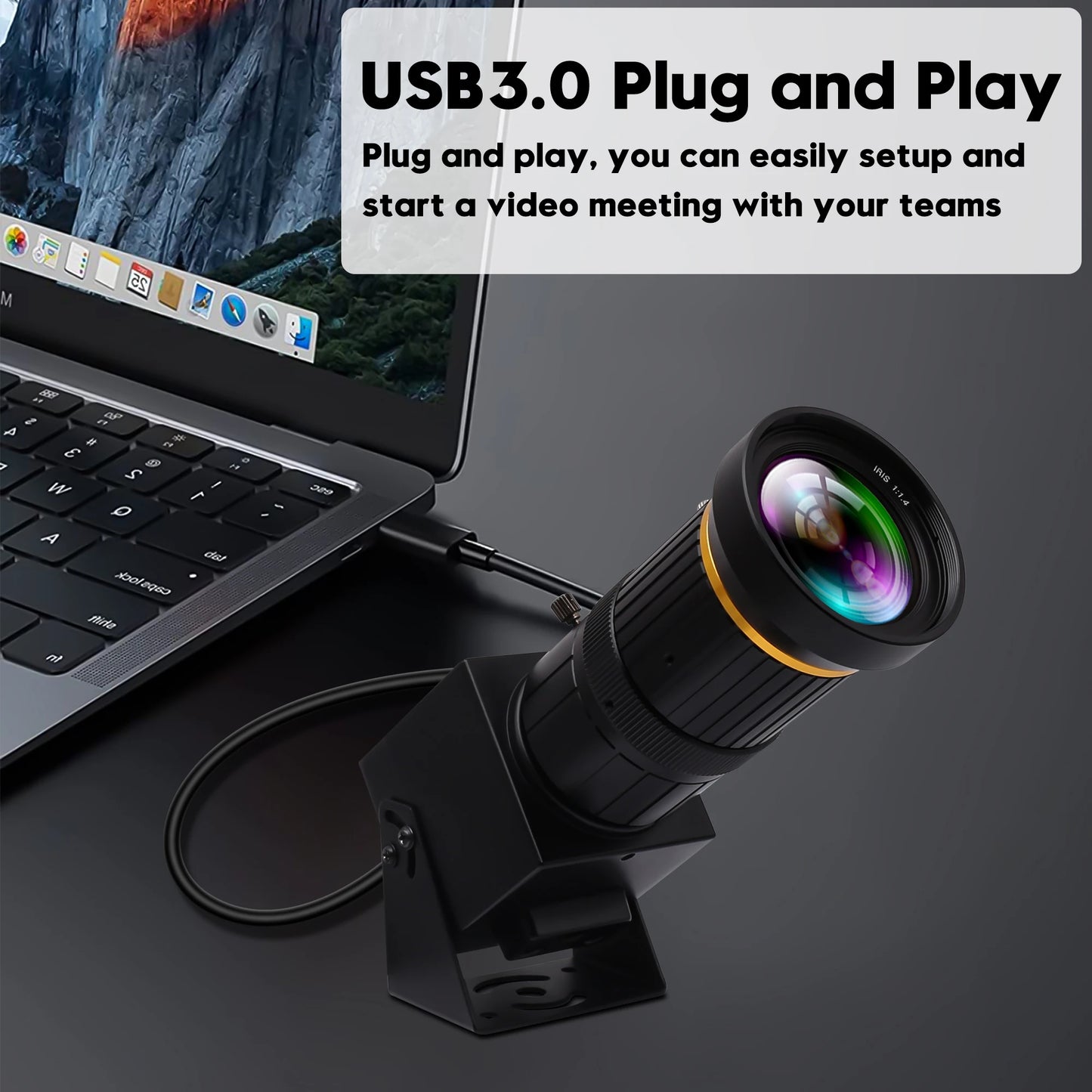 ELP ELP-USB4KCAM30H 4K60FPS Webcam - USB3.0 HDMI 1/2.8"