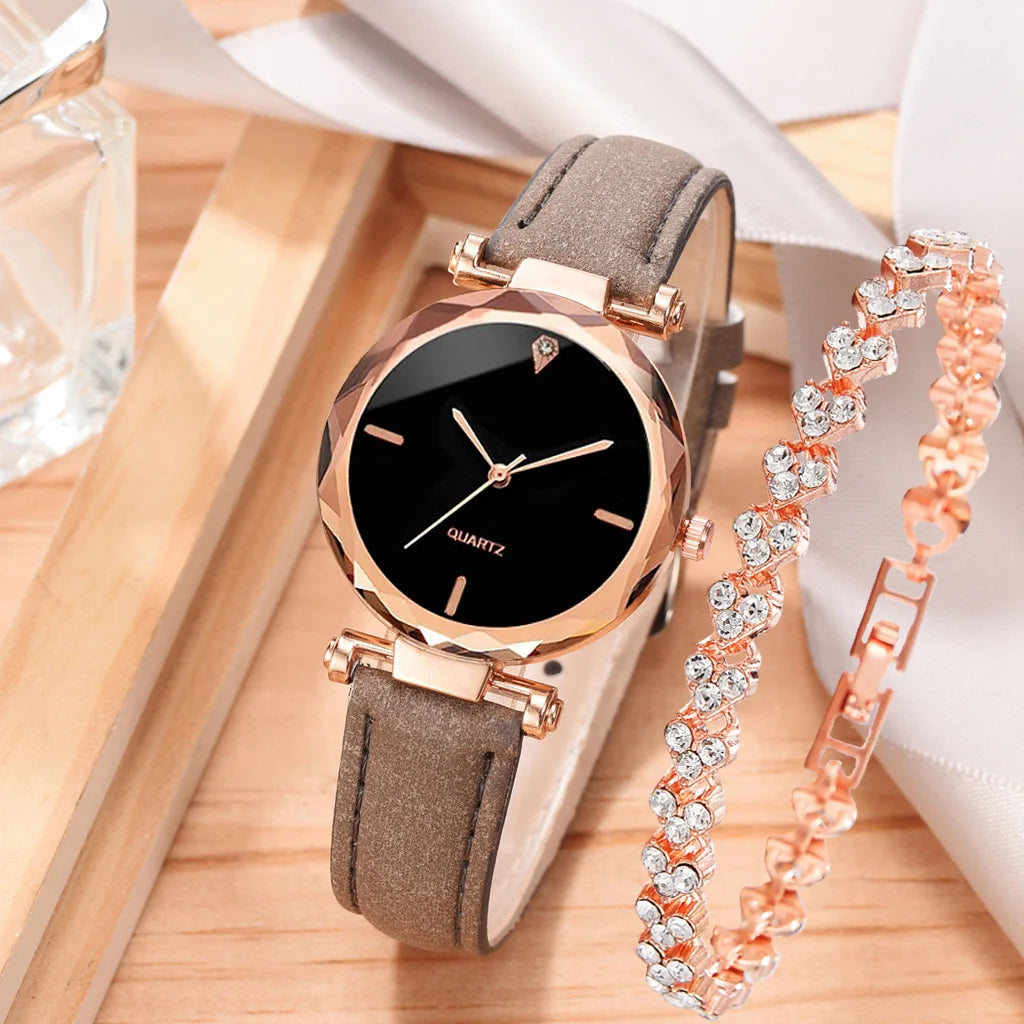 Luxus Uhr Damen Armband Strass - Mode Armbanduhr Weiblich Casual Damen Uhren - Armband Set Uhr Elegant