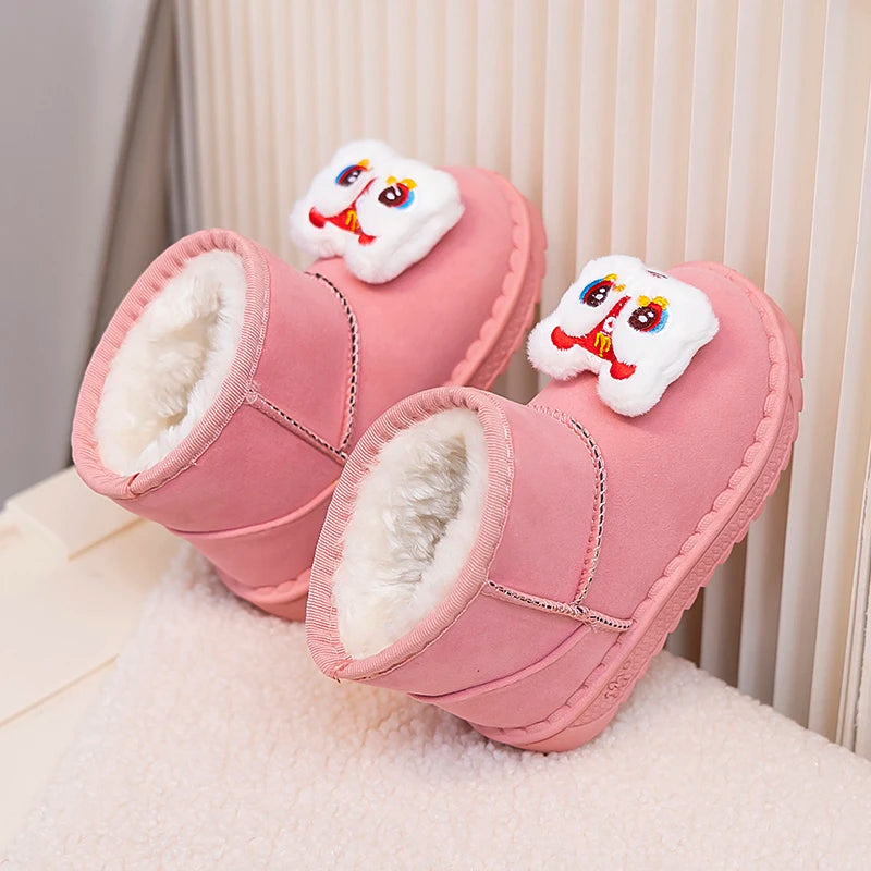 Kinder Winter Stiefel für Jungen Outdoor Neue Mädchen Schnee Stiefel Niedlichen Cartoon Mode Kausalen Kinder Outdoor Plüsch Stiefel Warme Vielseitig