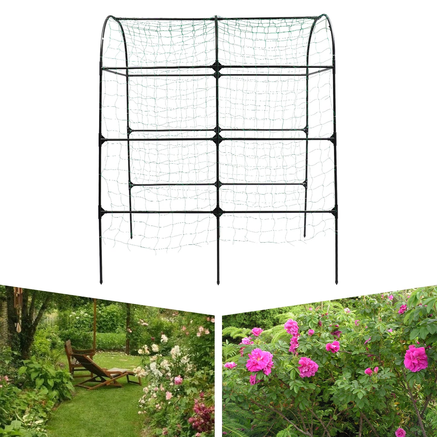 GartenMeister Gartenbogen 230 cm Höhe, 20 mm Rohrdurchmesser, Stahl/PE