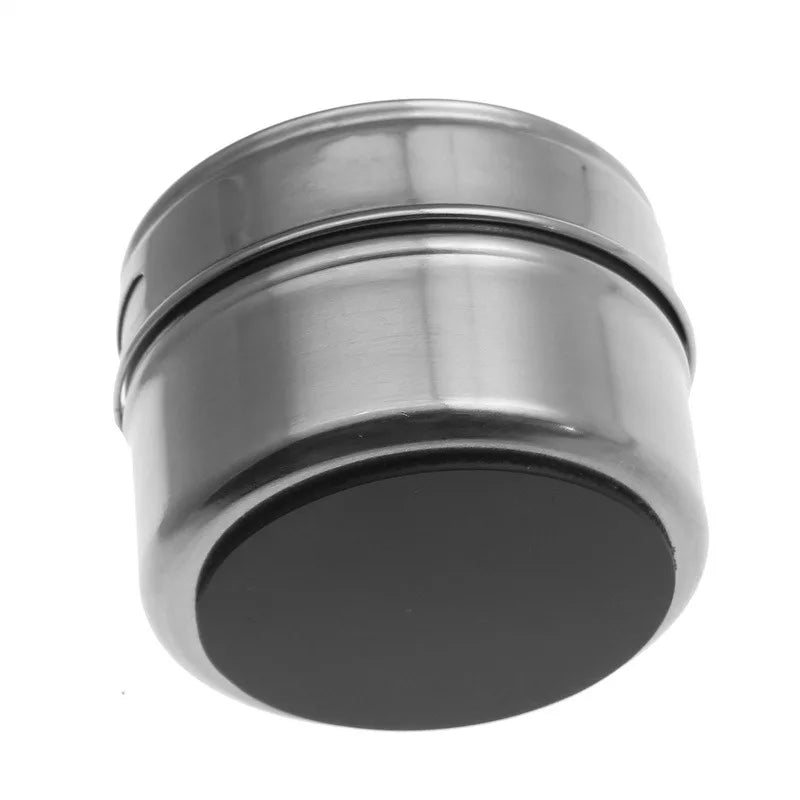 Magnetic Spice Jars Set  Stainless Steel Salt and Pepper Spray Shakers Spice Rack Seasoning Box  Condiment Container