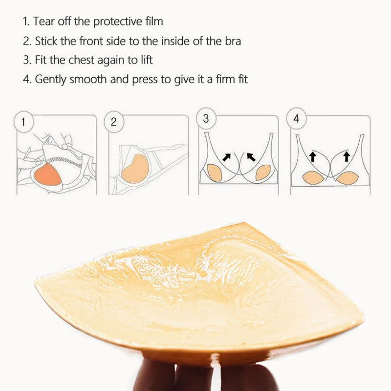 Doppelseitig Klebende Sticky Bra-Einsätze Push Up Dicker Schwamm Brustlift-Pads Schwimmanzug Bikini Cup Enhancer