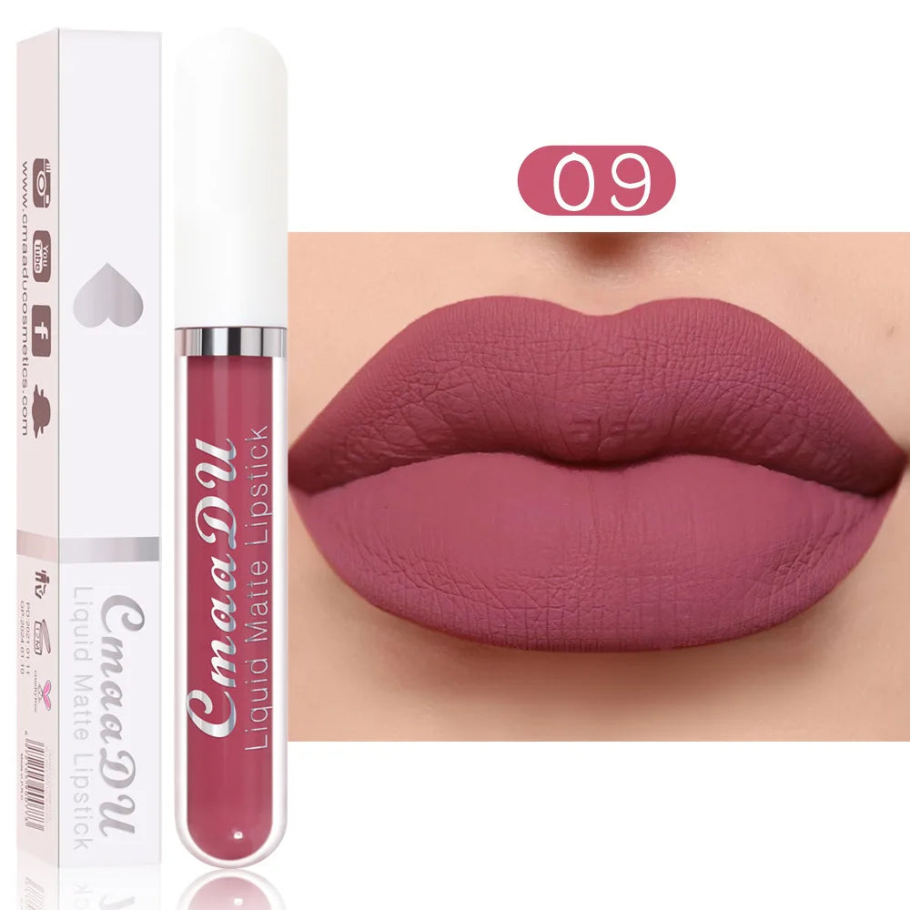 Liquid Matte Lippenstift 2025 - Wasserfest Langanhaltend Make-up Frauen - Kosmetik Koreanisch Makeup Beauty Lip Gloss Tint Fleck