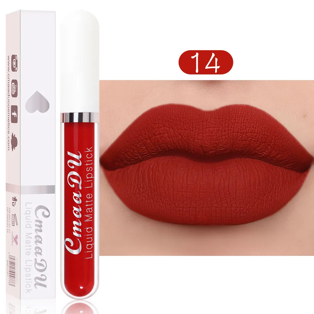 Liquid Matte Lippenstift 2025 - Wasserfest Langanhaltend Make-up Frauen - Kosmetik Koreanisch Makeup Beauty Lip Gloss Tint Fleck