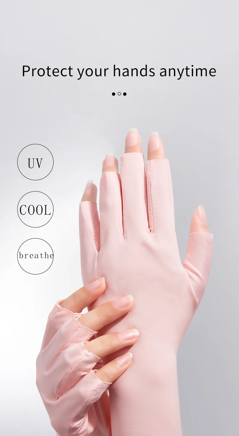 Nail Art Glove UV Protection Glove 3 Colors Anti-UV Radiation Protection Gloves Protecter For Nail Art Gel Led Lamp Manicure Too