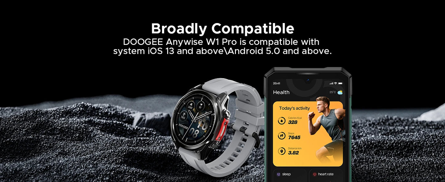 Doogee Anywise W1 Pro Dual GPS - Kapazität 320mAh, Display 1,4 Zoll