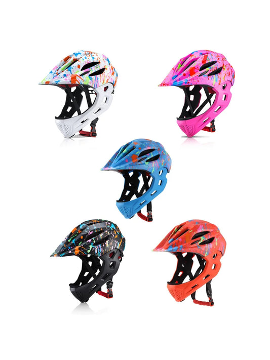 Children's Helmets Adjustable Breathable Roller Balance Bbike Sports Helmet LED Bicycle Riding Scooter Children's Full Helmet