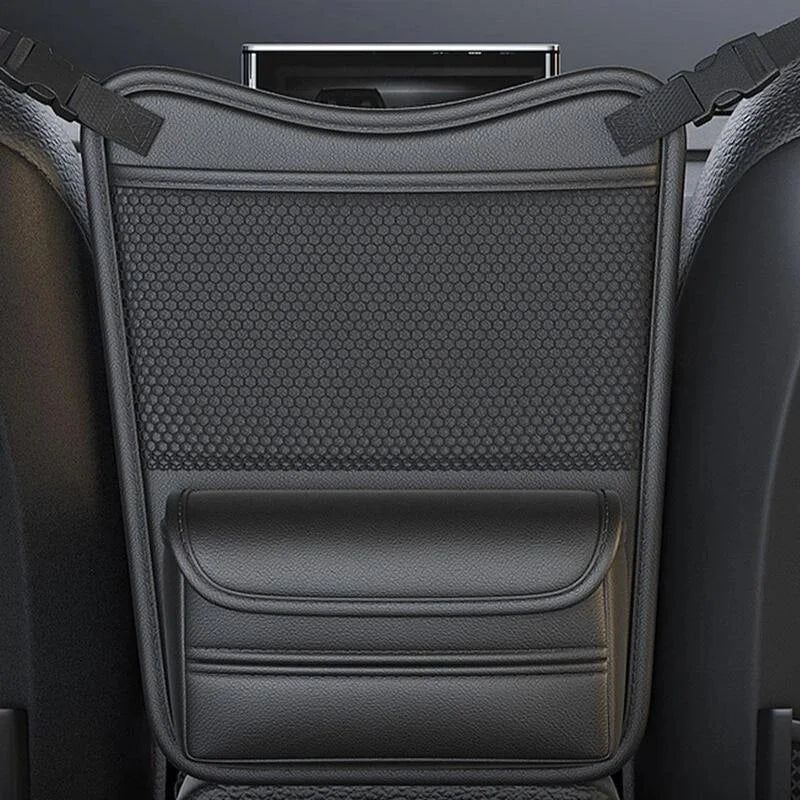 Large Capacity Car Seat Middle Hanger Storage Bag Auto Handbag Holder Between Seats Tissue Water Cup Pockets Stowing Tidying