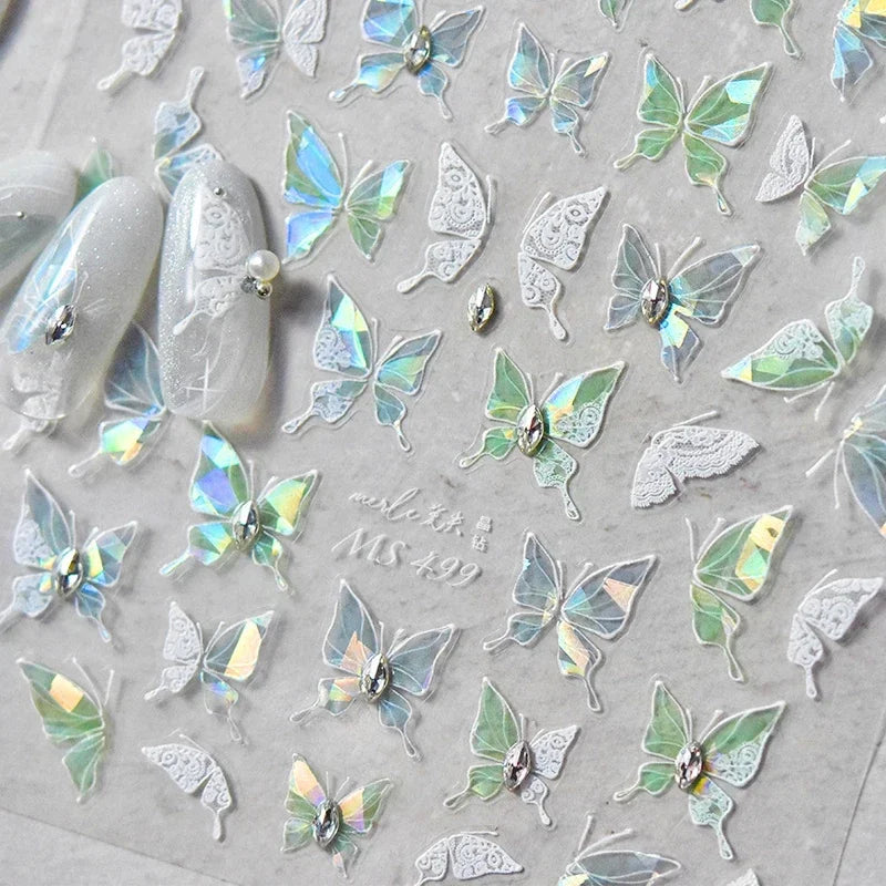 3D Fashion Jelly Nagelsticker Selbstklebend - 1 Stk Sticker
