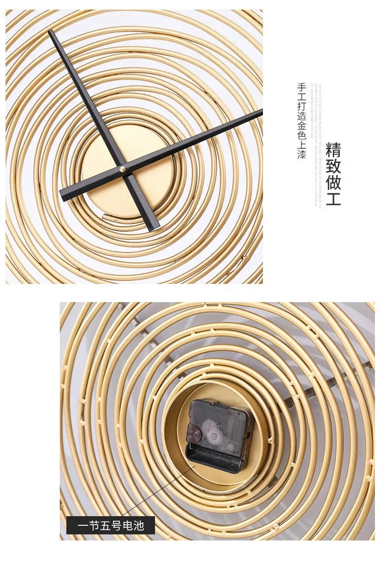 Fashion Creative Round Wall Clock Home Decoration for Bedroom Living Room Super Silent Design Metal Wall Hanging Clocks Watch
