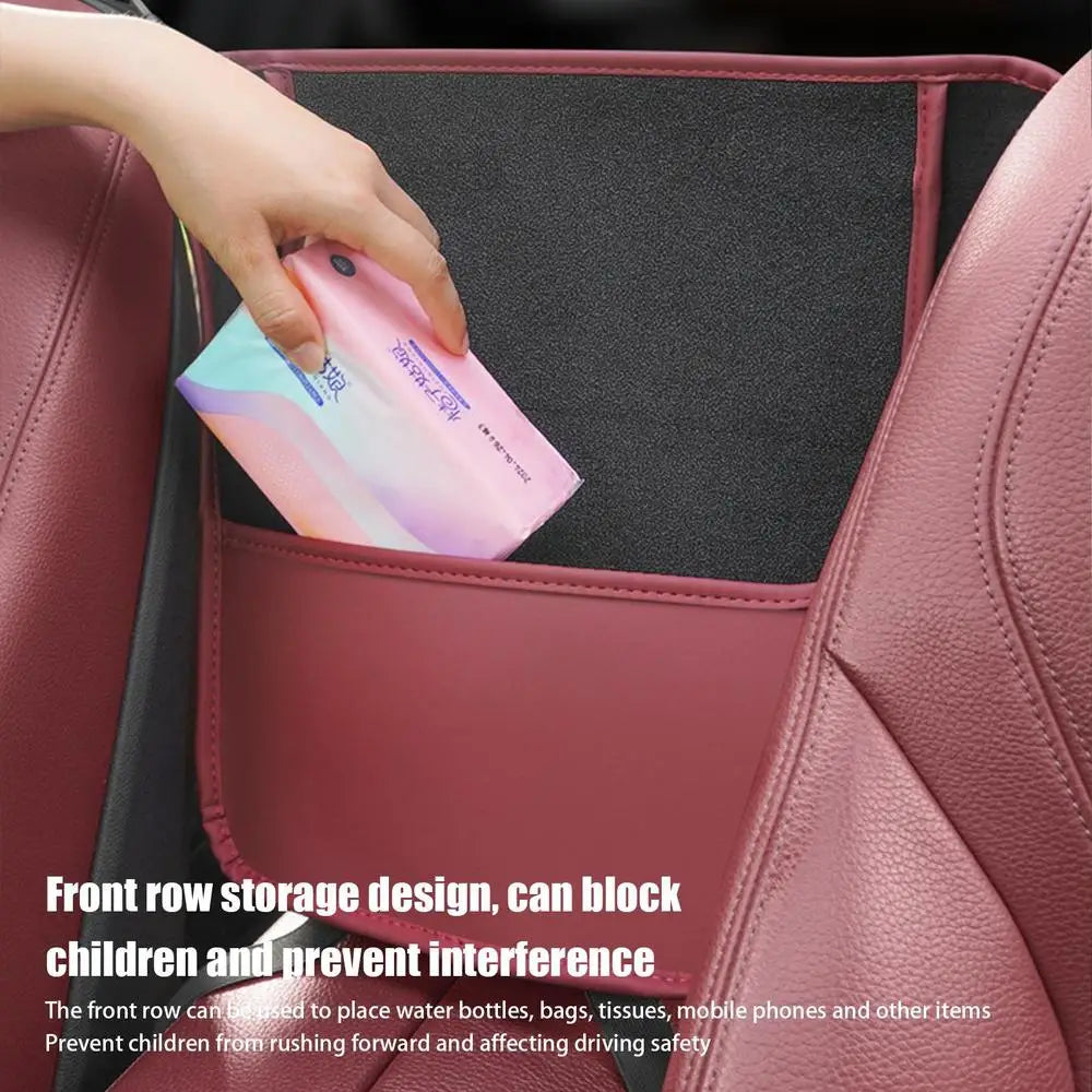 Car Seat Storage Organizer Multi-Pocket Front Seat Storage Portable Hung PU Leather Car Storage Bag For Cars Trucks SUVs