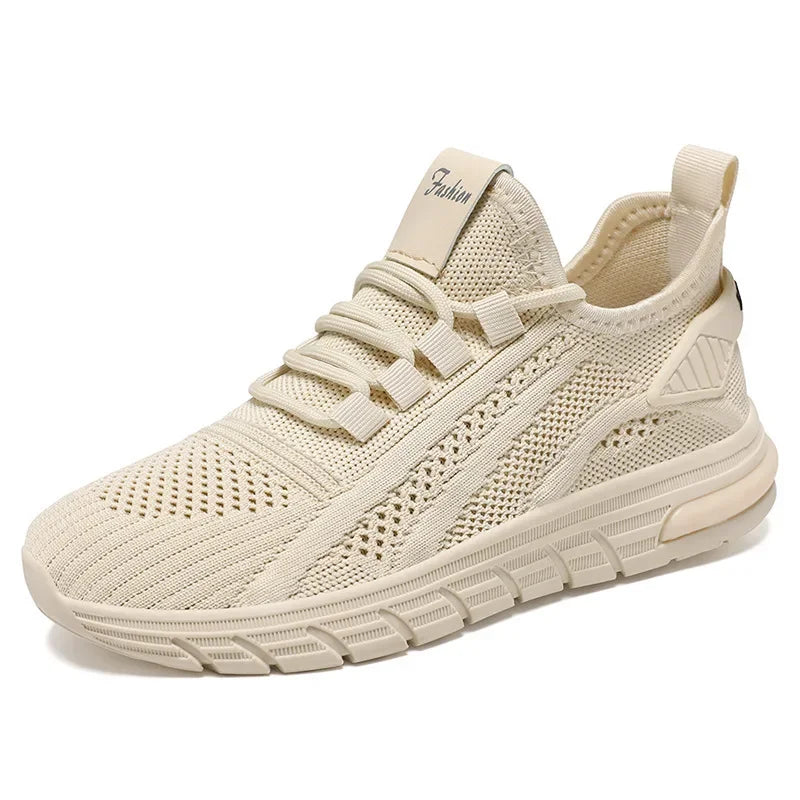 Lucyever L6228 Atmungsaktiv Sneaker - Weiß Mesh Slip On