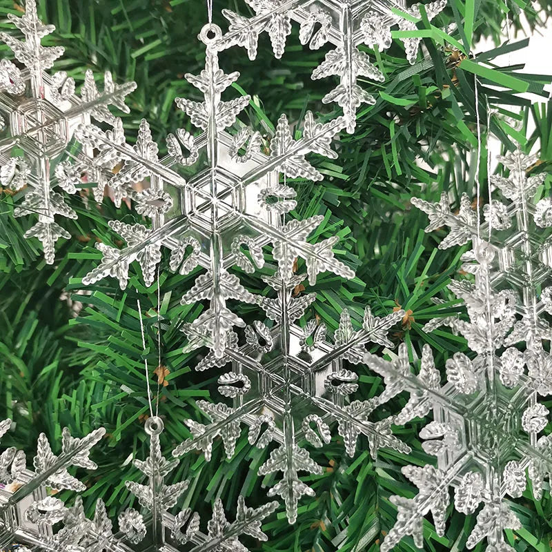 RIBBON HOUSE IA5 Schneeflocken Anhänger - Kunststoff, 6 Stück