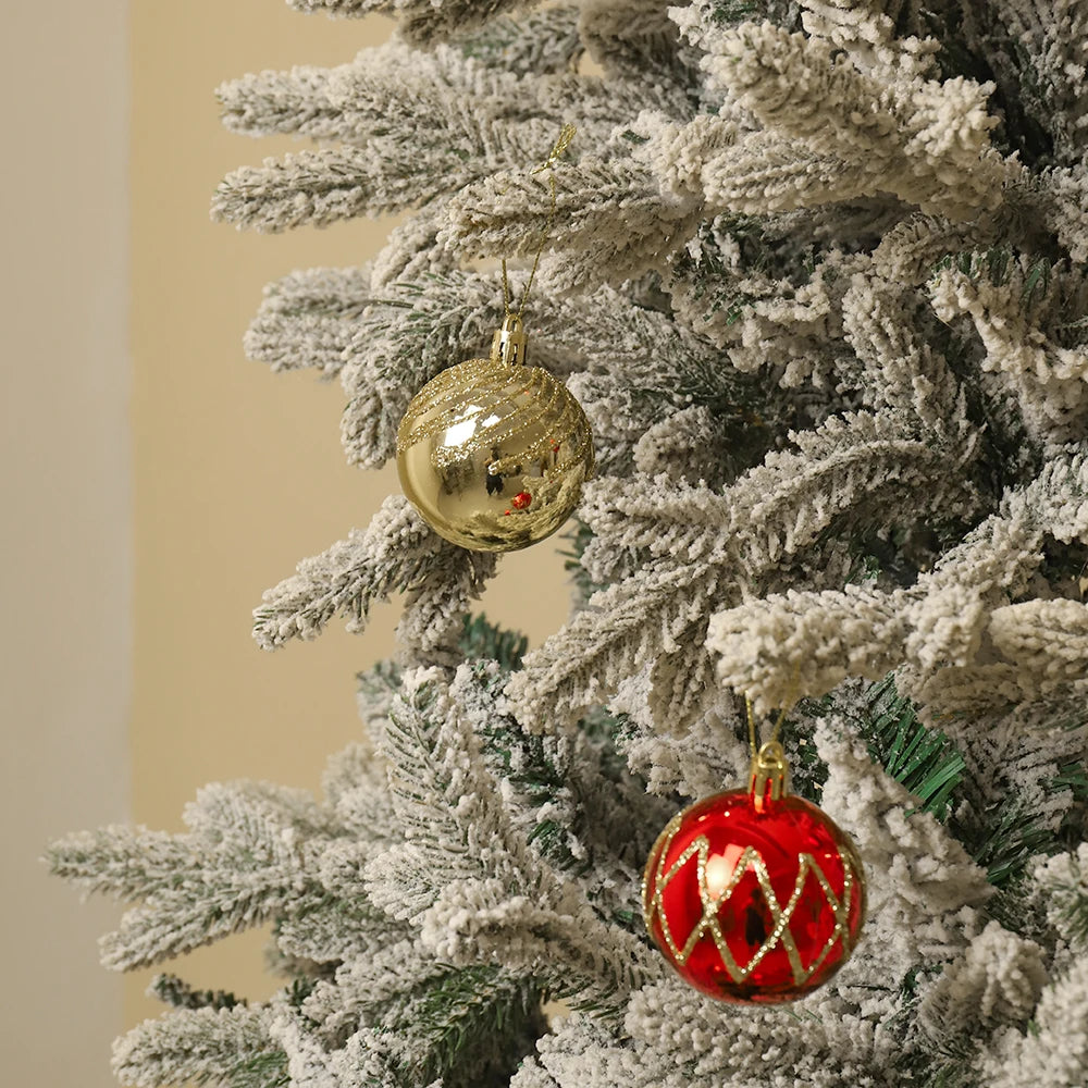 Choice Kugelset 7 cm Glänzende Weihnachtkugeln - Inhalt 12 Stück, Kunststoff