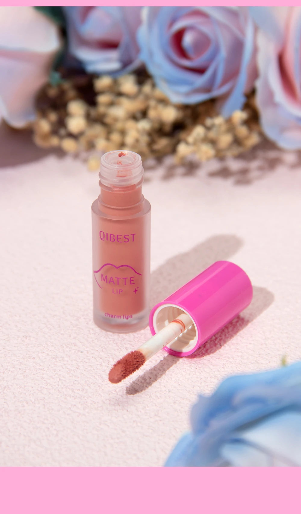 QiBest Matte Lipgloss Waterproof - 8 Farben 5ml Langanhaltend