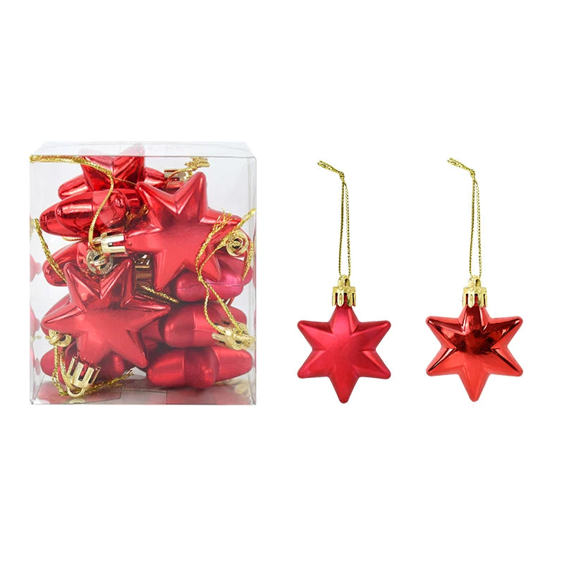 Choice Weihnachtskugeln Stern Gold - Kapazität 12 Stück Größe Ca.4 cm
