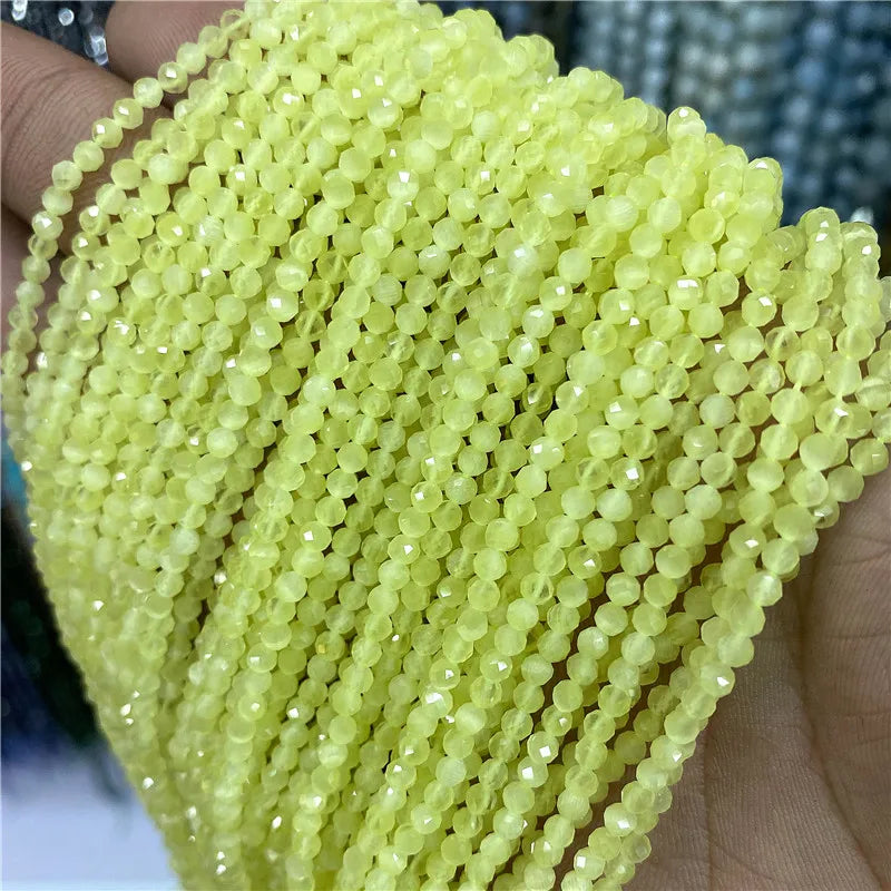 Mărgele de zirconiu Vinswet fațetate - 2-4 mm, 36-38 cm, 3-10 g