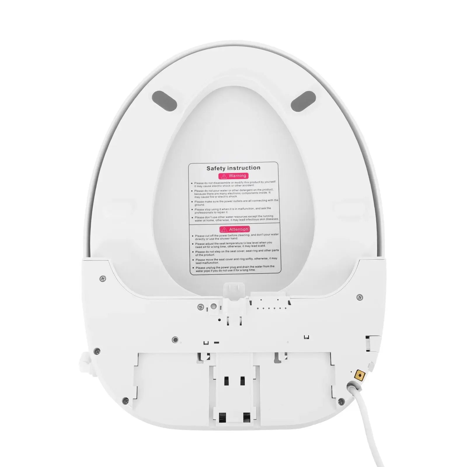 1300W Intelligenter Beheizter Bidet-Toilettensitz, 51cm Elektrischer Toilettendeckel Intelligenter V-Sitz, LED-Licht Fernbedienung/Tasten by Golden Bridge Store