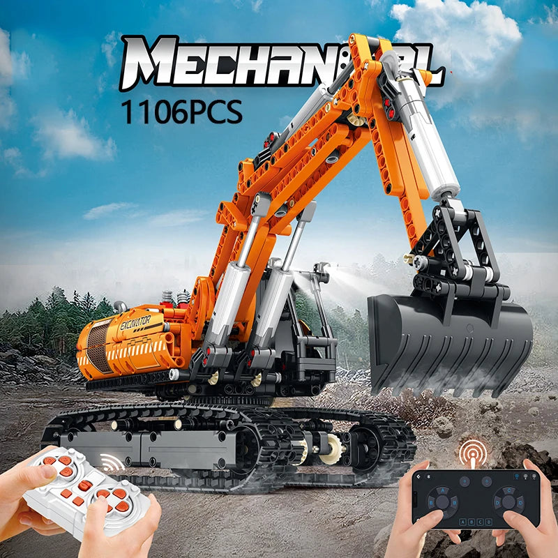 REOBRIX 22003 Ferngesteuerter Bagger - 1106 Teile 35cm