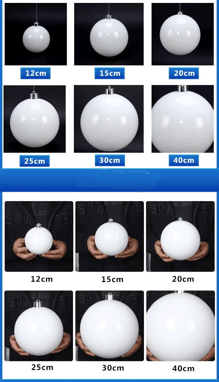 Pearlescent Kugel Glänzende Christbaumkugel - Durchmesser 12-25 cm Kunststoff