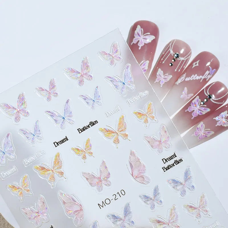 Hign-Concerned 3D Schmetterling Sticker - 1 St 7.2x9.2cm