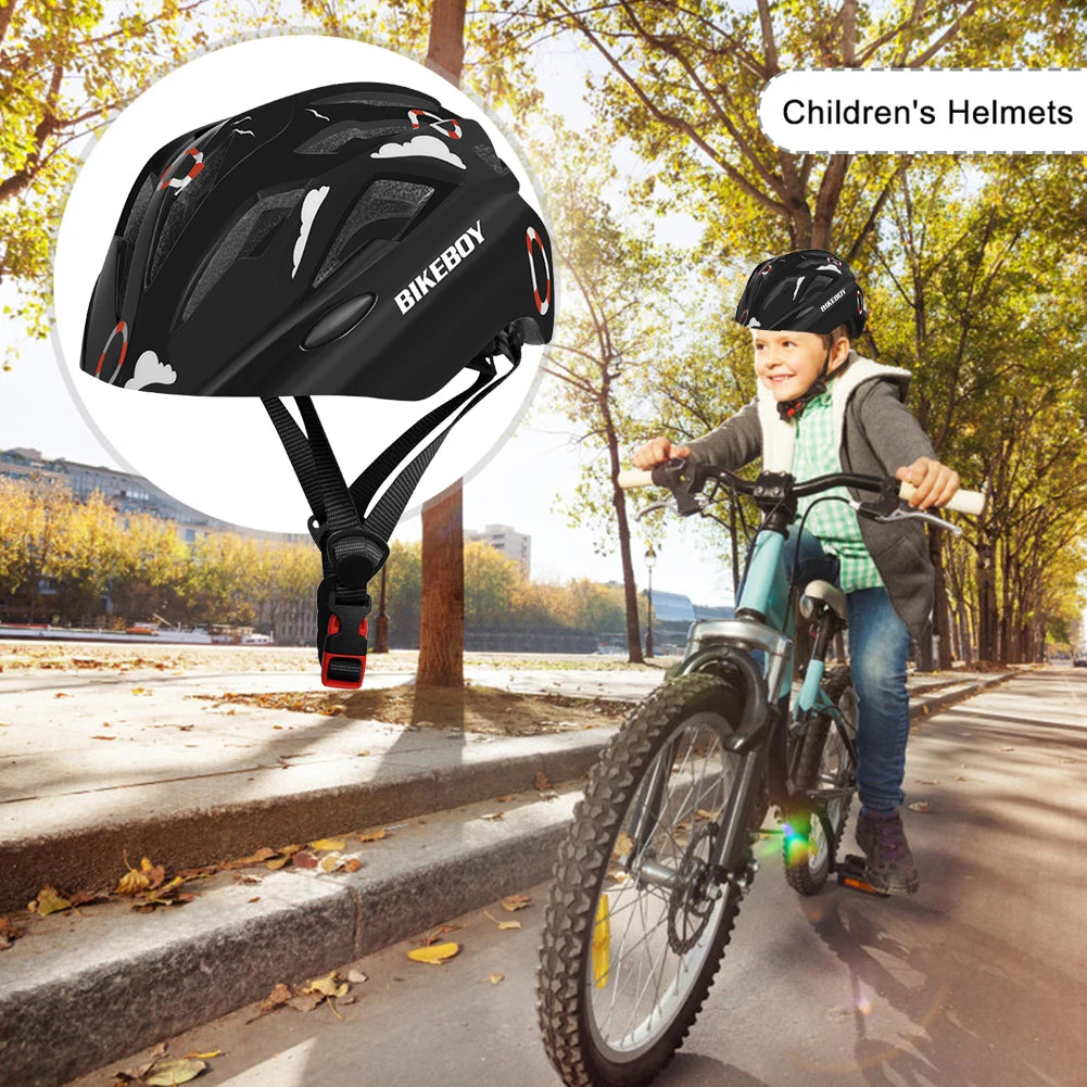 Kids Cycling Helmet Adjustable Bicycle Helmet with Taillights Lightweight Scooter Balance Bike Helmet Children Riding Equipment