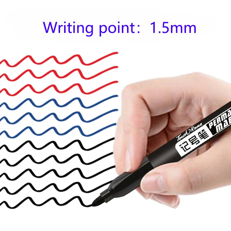 AIWOSUOAIB Permanentmarker 3er Öl - 1,5mm Schwarz Blau