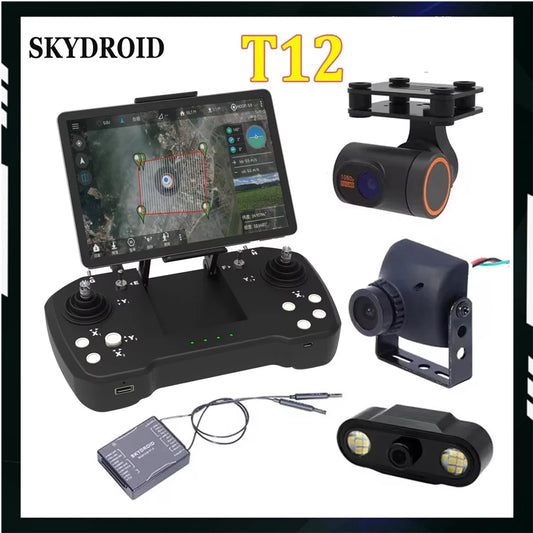 Drohnen-Kamera 2025: Skydroid T12 Remote Control Three-Body Camera 20km - Digital Map Transmission w/ R12 Receiver 4 in 1 Plant Protection Machine Collection