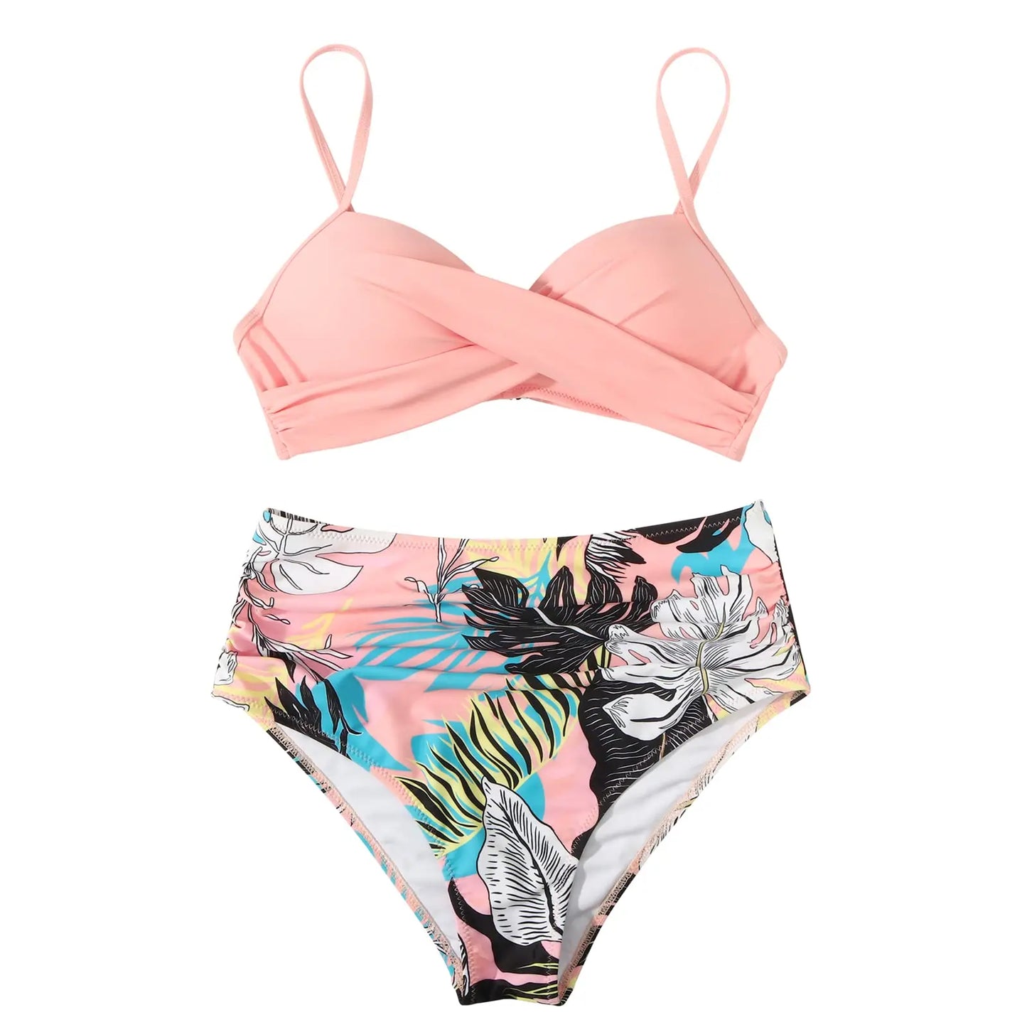Vintage High Waist Bikinis: Push Up Schwimmbekleidung Bedruckt - Frauen Schwimmanzug Damen Strandmode Sommer Bademode Retro-Charme