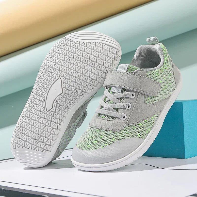 Kinder Weite Barfuß Schuhe - Minimalistische Jungen Mädchen Sneaker - Leichtgewicht Rutschfest Kinder Walking Schuhe Casual Skate Flats