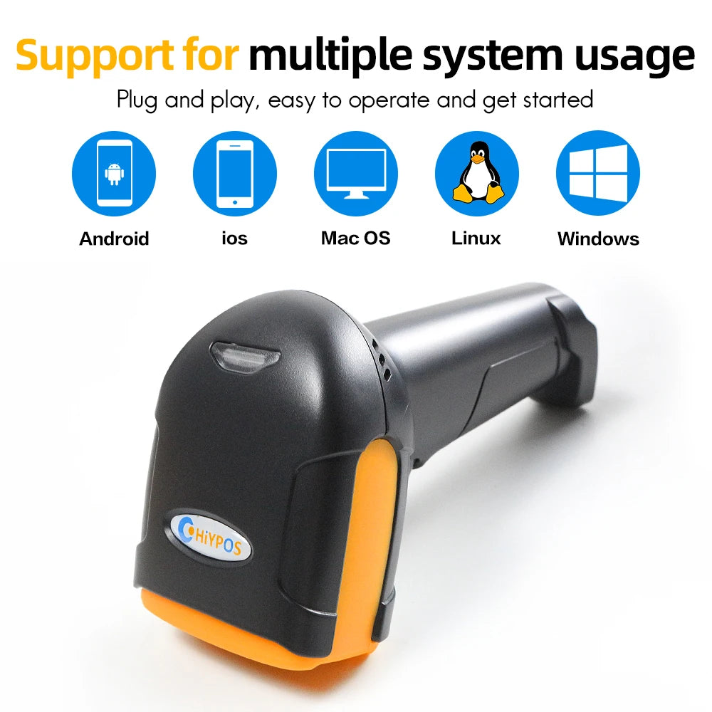 CHIYI Scanner 1D 2D Handheld Bluetooth - 300x300 100Hz A6