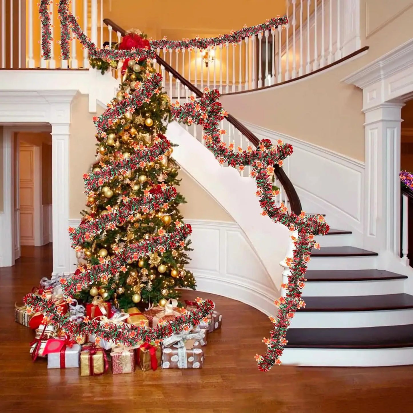 2M Weihnachten Girlande Party Decor DIY Weihnachtsbaum Santa Claus Bänder Kranz Hängen Pendent Weihnachten Party Supplies