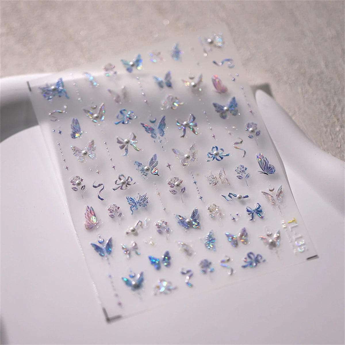 NAILFYOU 5D Perlen Schmetterling Aufkleber - Acryl 1St