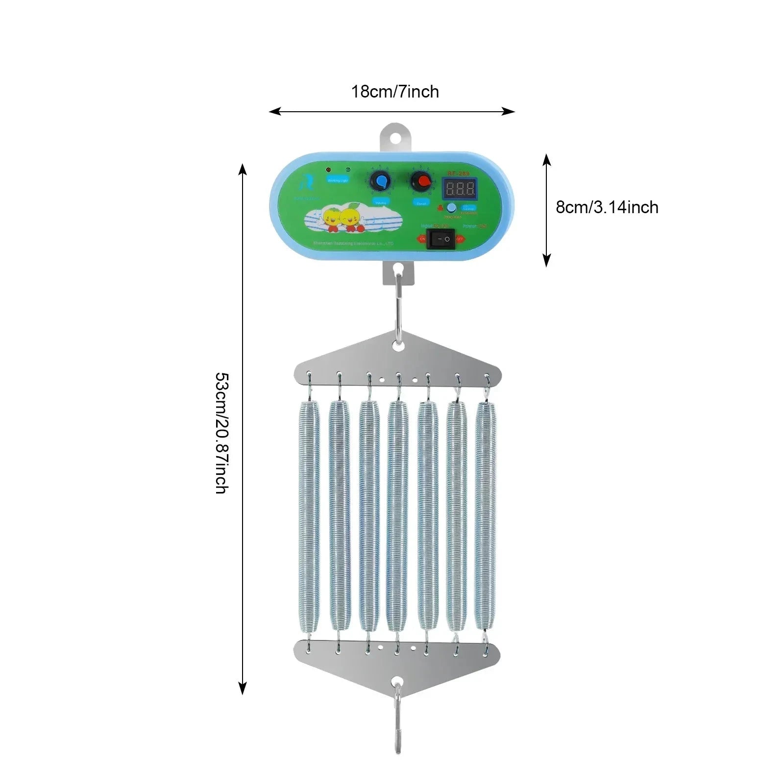 Geräuscharme elektrische Babyschaukel, Hängewaage, verstellbare Baby-Hängewiege-Controller mit 7 Federteilen, bis zu 19 kg by Golden Bridge Store