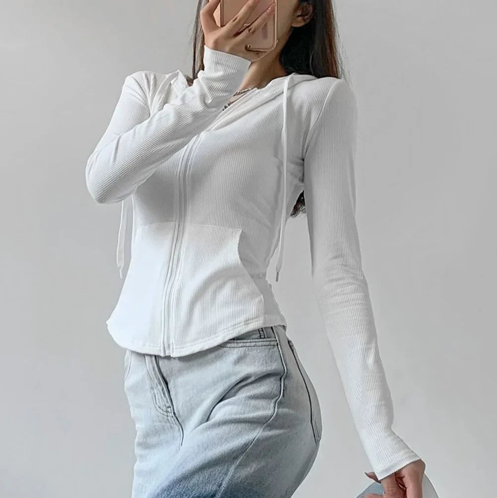Rimocy Street Style Hoodie Reißverschluss - Kurz 4-16Zoll