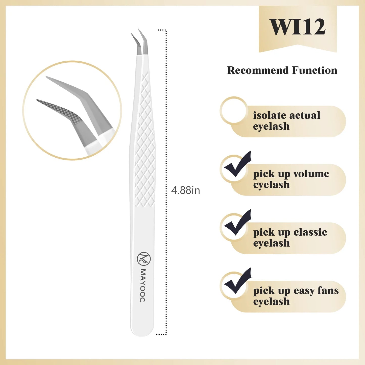 Eyelash Extensions Tweezers  With Fiber Tips Lash Artists High Precision Superhard Anti-Static Tweezer Makeup Tools Custom Logo