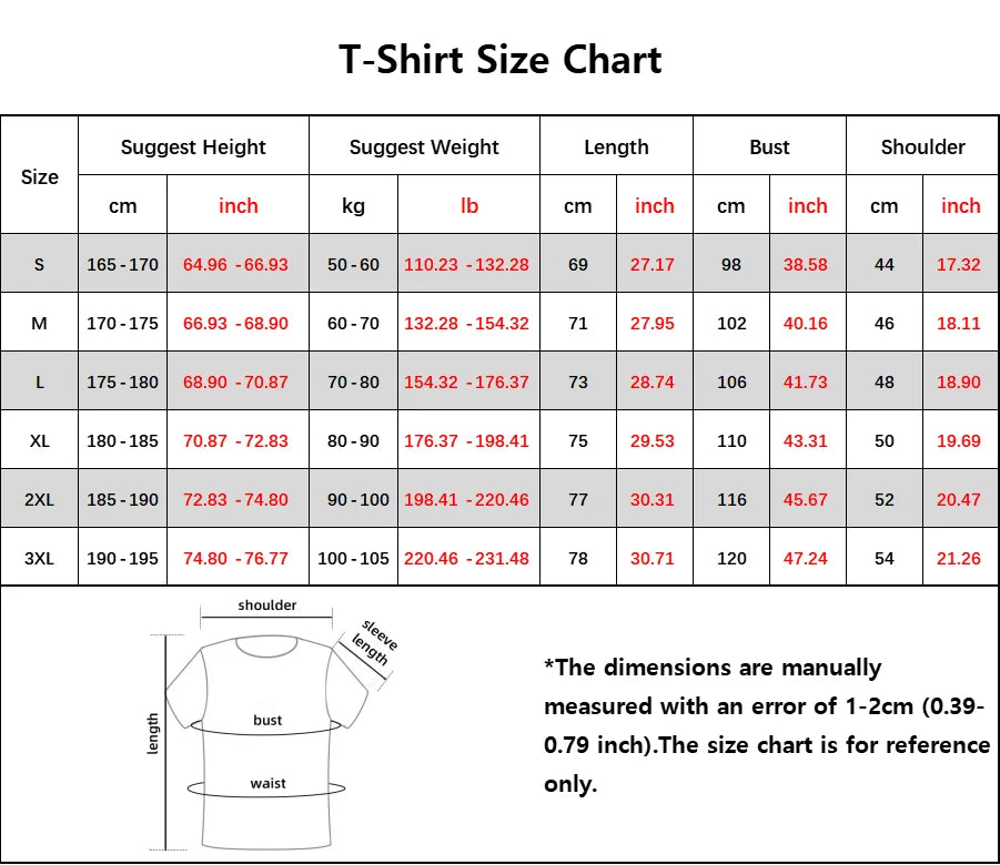 Herren T-Shirt 2025 - Summer Casual Outdoor Sports 2D Cartoon Print Quick Drying Crewneck