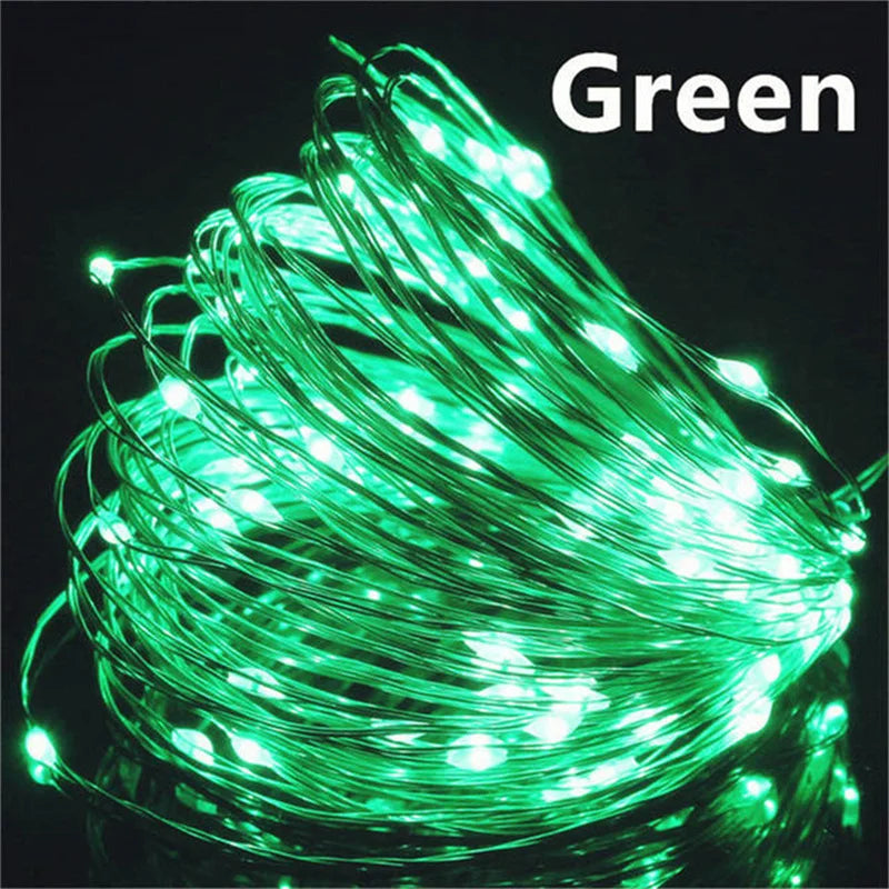 Łańcuch świetlny Acosh Neon Copper Wire – długość 20 m, 200 diod LED, 5 V DC