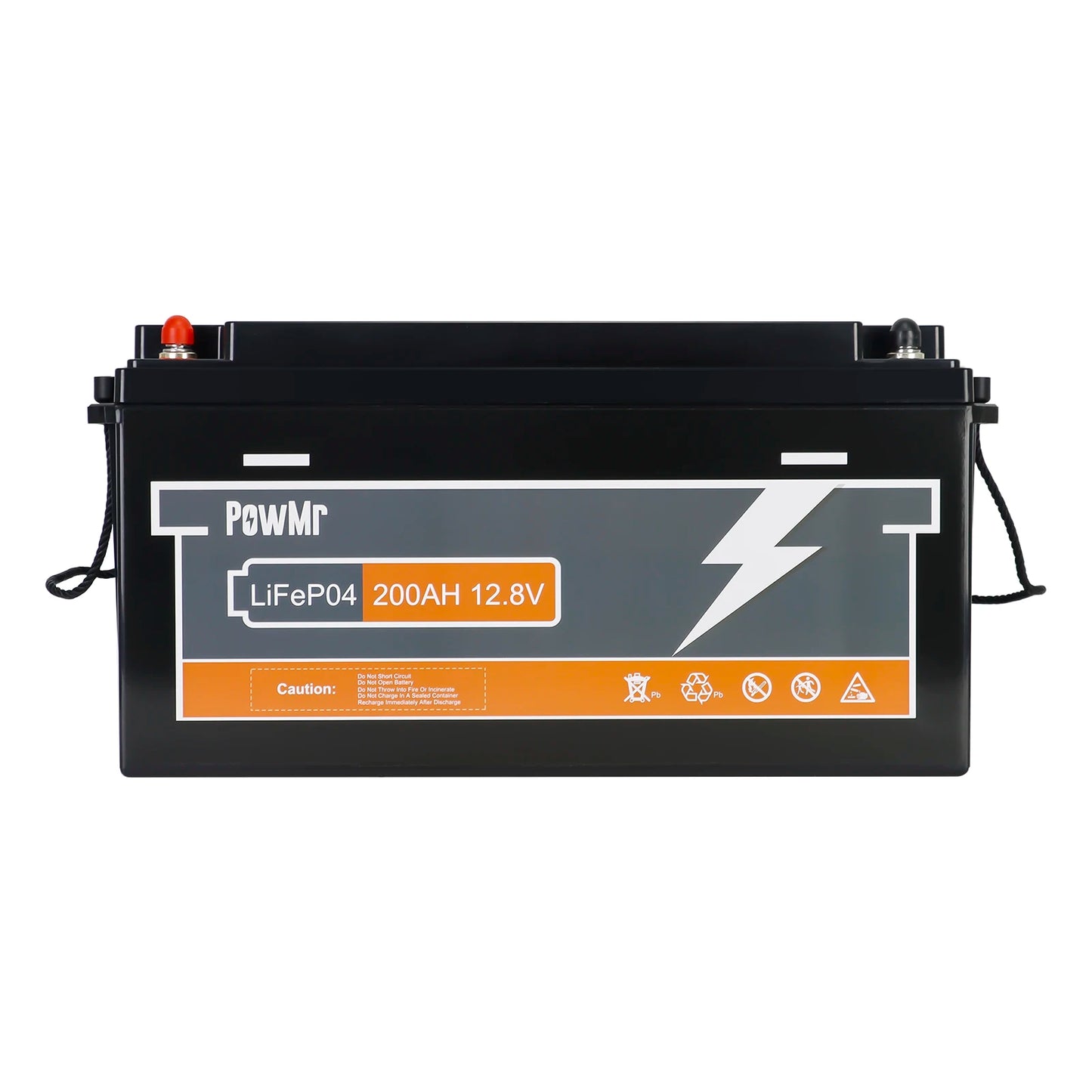 PowMr 12,8V 200AH LiFePO4-Batterie wiederaufladbar Grade A-Zellen 2560WH eingebauter BMS 6000+ Zyklus Heim-Lithium-Batterie-Energiespeicher