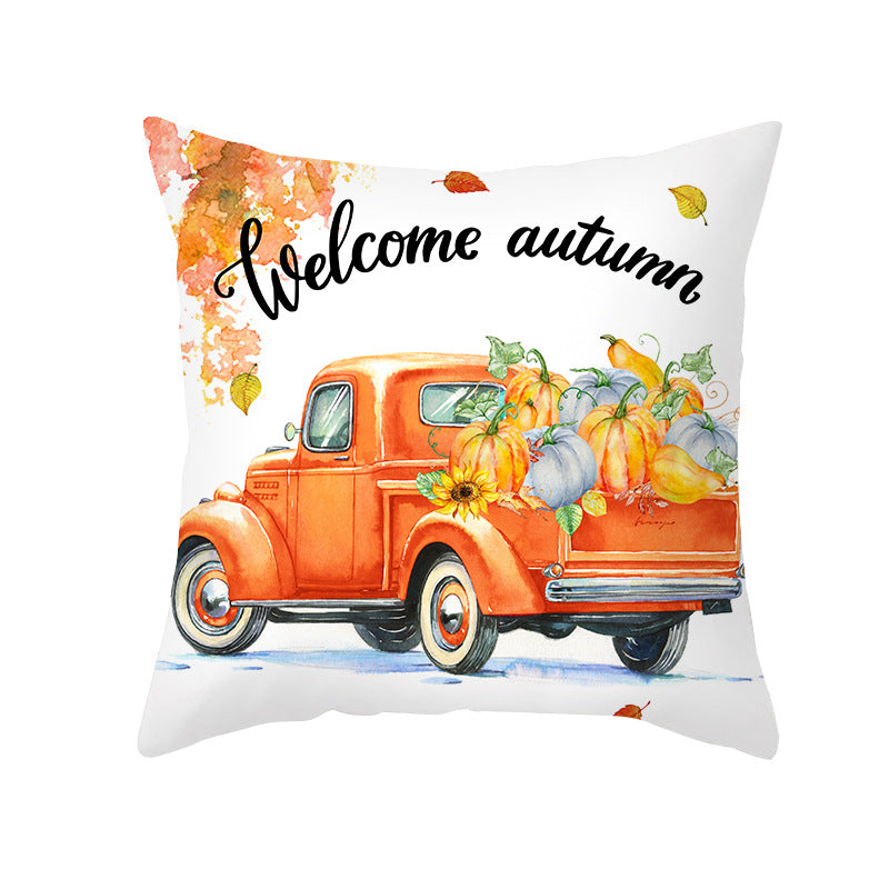 ZhejiangHign Herbst Kürbis Kissenbezug - 45x45 cm Polyester