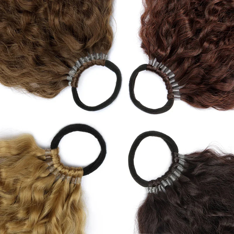 Synthetic long curly ponytail with elastic hair rope – daily & party hair extension