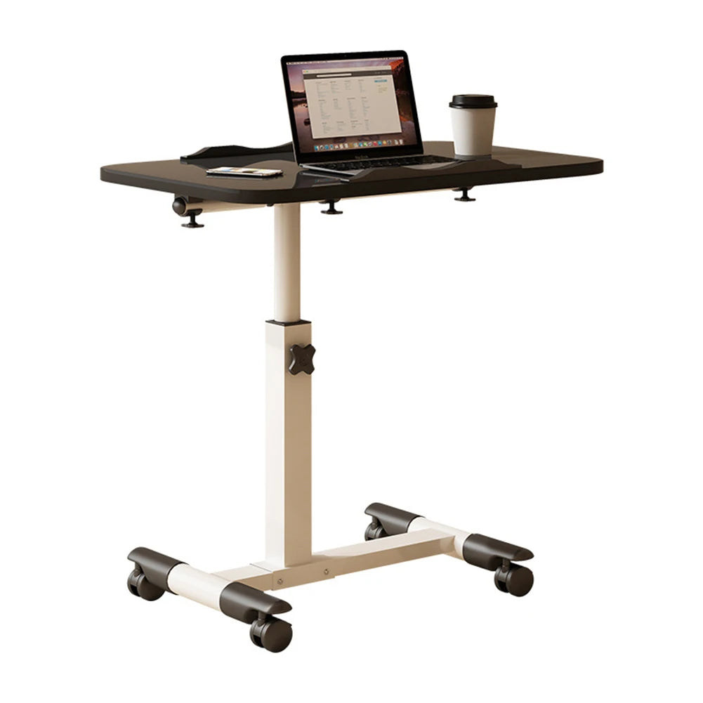 Reglable Über-Bett-Tisch mit verstellbarer Höhe, kippender Oberfläche, Rädern, rollendem Stehendem Laptop-Desk
