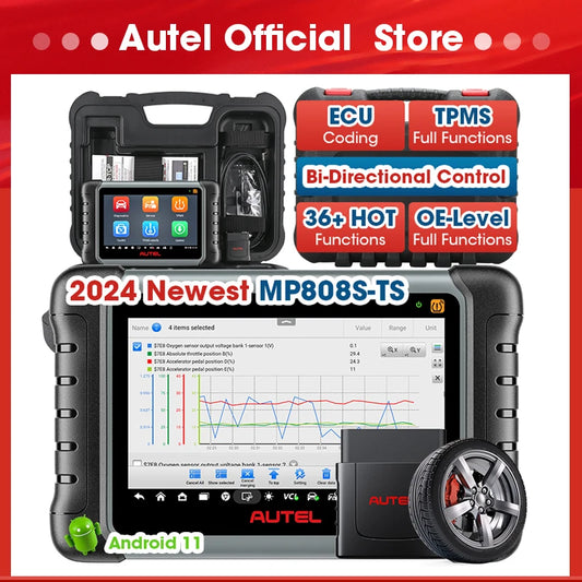 Autel MaxiPRO MP808S-TS 2025 - Professional Car Diagnostic Scanner - Online ECU Coding TPMS Automotive Tool