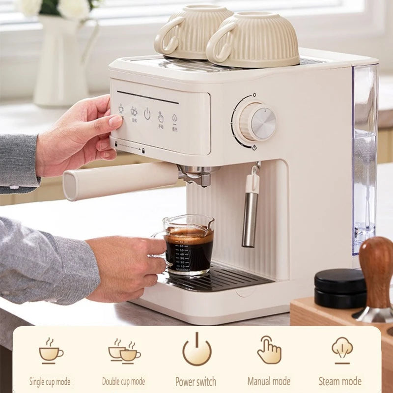 Elektrisch Italienisch Kaffeemaschine 20 Bar Professional Espresso Kaffee Maker Automatisch Semi Automatisch Espresso Cappuccino Heißes Wasser