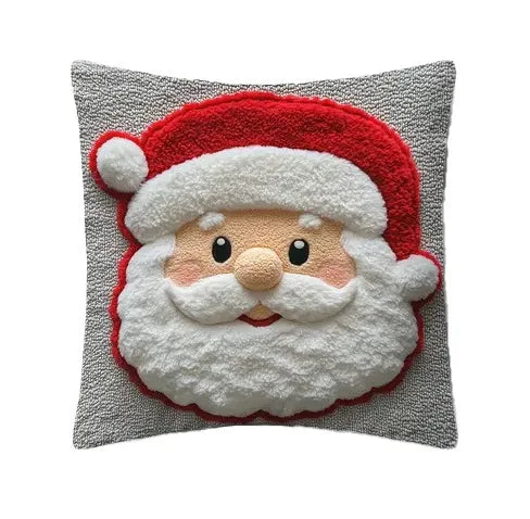Christmas Pillow Cover Snowman and Reindeer Digital Print Sofa Cushion for Home Office and Living Room Festive Decoration