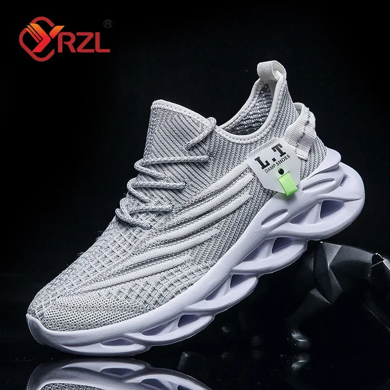 Herren-Sport-Sneaker 2025: YRZL Männer Sport Laufen Schwarz Jogging Schuhe Lässige Sneaker Outdoor Atmungsaktiv Mesh Frauen Leicht Stoßdämpfung Schwarz Tennis Kollektion